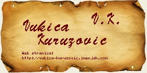 Vukica Kuruzović vizit kartica